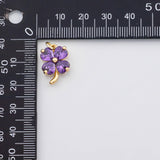 18K Gold PVD Four Leaf Clover charm Mother of pearl charm s Charms - Tarnish Resistant