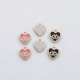 18K Gold pvd Evil Eye heart charm 22k s Gold Charms - Tarnish Resistant