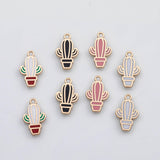 18K Gold PVD Cactus charm 22k s Gold Charms - Tarnish Resistant
