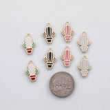 18K Gold PVD Cactus charm 22k s Gold Charms - Tarnish Resistant