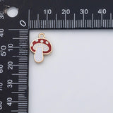 18K Gold PVD Mushroom charm s Gold Charms - Tarnish Resistant