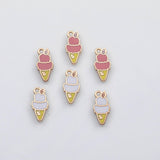 18K Gold PVD Ice cream charm s Gold Charms - Tarnish Resistant