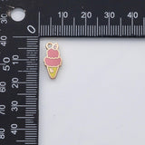 18K Gold PVD Ice cream charm s Gold Charms - Tarnish Resistant