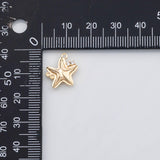 18K Gold PVD Starfish charm 22k s Gold Charms - Tarnish Resistant