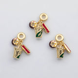 18K Gold pvd Coffee hot dogs donuts Charm Charms Pora Style Charms Large hole charm - Tarnish Resistant
