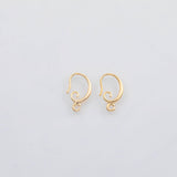 18K Gold PVD 2PCS Earring fancy fishhook findings 22k s Gold Charms - Tarnish Resistant