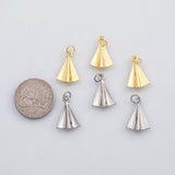 18K Gold PVD Paper Airplane charm s Gold Charms - Tarnish Resistant