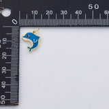 18K Gold PVD Dolphin charm s Gold Charms - Tarnish Resistant