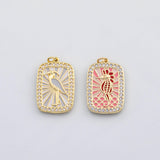 18K Gold PVD Bird charm s Gold Charms - Tarnish Resistant