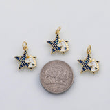 18K Gold PVD Unicorn Star charm s Gold Charms - Tarnish Resistant