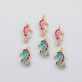 18K Gold PVD Seahorse charm s Gold Charms - Tarnish Resistant