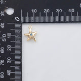 18K Gold PVD Starfish Charms 22k s White Gold Charms - Tarnish Resistant