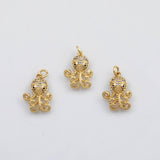 18K Gold PVD Octopus charm koi gold Octopus Pendant s Charms - Tarnish Resistant