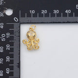 18K Gold PVD Octopus charm koi gold Octopus Pendant s Charms - Tarnish Resistant