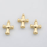 18K Gold PVD Cross charm koi gold Cross charm 22K s Charms - Tarnish Resistant