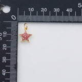18K Gold PVD Star charm enamel charm charm s Charms - Tarnish Resistant