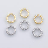 18K Gold PVD Carabiner push clasp 13mm s Charms - Tarnish Resistant