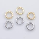 18K Gold PVD Carabiner push clasp 13mm s Charms - Tarnish Resistant