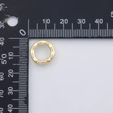 18K Gold PVD Carabiner push clasp 13mm s Charms - Tarnish Resistant