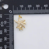 18K Gold PVD Starfish star fish charm s Charms - Tarnish Resistant