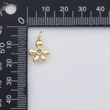 18K Gold PVD Flower charm s Charms - Tarnish Resistant