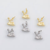 18K Gold pvd Snail charm s Charms - Tarnish Resistant