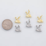 18K Gold PVD Snail charm s Charms - Tarnish Resistant