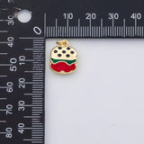 18K Gold PVD Hamburger enamel charm s Charms - Tarnish Resistant