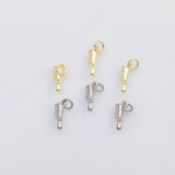 18K Gold PVD Hairbrush comb charm s Charms - Tarnish Resistant
