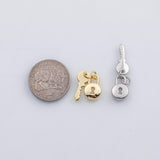 18K Gold PVD Key lock charm s Charms - Tarnish Resistant