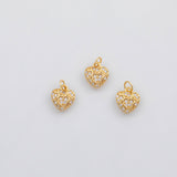 18K Gold PVD Heart charm s Charms - Tarnish Resistant