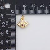 18K Gold PVD Evil eye charm green red s Charms - Tarnish Resistant