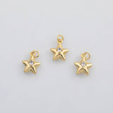 18K Gold PVD Starfish star fish ocean beach charm charm s Charms - Tarnish Resistant