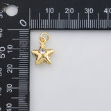 18K Gold PVD Starfish star fish ocean beach charm charm s Charms - Tarnish Resistant