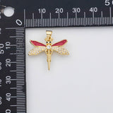 18K Gold PVD Dragonfly charm damselfly charm charm s Charms - Tarnish Resistant