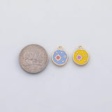 18K Gold PVD Moon space Charms s White Gold Charms - Tarnish Resistant