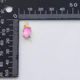 18K Gold PVD Birthstone Crystals Pendant Charms Oval Gold s White Gold Charms - Tarnish Resistant