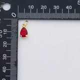 18K Gold PVD Teardrop birthstone charm s Charms - Tarnish Resistant