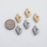 18K Gold PVD Conch charm 22k s Gold Charms - Tarnish Resistant