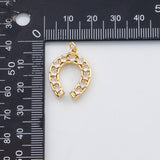 18K Gold PVD Horseshoe horse shoe charm s Charms - Tarnish Resistant