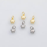 18K Gold PVD Star charm s Charms - Tarnish Resistant