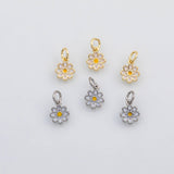 18K Gold PVD Flower daisy charm s Charms - Tarnish Resistant