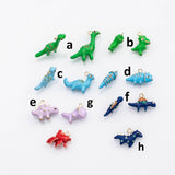 18K Gold PVD Dinosaur stegosaurus t-rex triceratops enamel charm s Charms - Tarnish Resistant