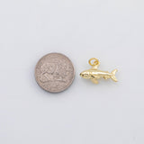 18K Gold PVD Shark fish charm s Charms - Tarnish Resistant