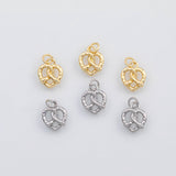 18K Gold PVD Pretzel charm s Charms - Tarnish Resistant