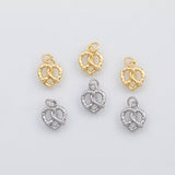 18K Gold PVD Pretzel charm s Charms - Tarnish Resistant