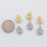 18K Gold PVD Pretzel charm s Charms - Tarnish Resistant