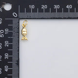 18K Gold PVD Fish with black eye charm s Charms - Tarnish Resistant