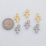 18K Gold PVD Scale of justice Libra charm s Charms - Tarnish Resistant