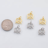 18K Gold PVD Pretzel charm s Charms - Tarnish Resistant